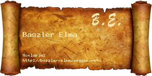 Baszler Elma névjegykártya